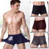 Mäns trosor underkläder boxare shorts män slip homme boxershort underbyxor mesh andningsbar bambu fiber boxare sommar solid färg h1214
