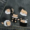Cartoon zwierząt kot śliczne broszki emaliowane Pin dla kobiet modny elegancki płaszcz koszula Demin Metal zabawna broszka przypinki odznaki promocja prezent