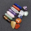 7 Chakra Energy Stone Healing Stone's Day Gift Set Medytacja Kamień Joga Amulet Prezent Boksed Home Decoration Akcesoria 210811