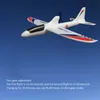 飛行機の発光USB充電電気ハンドスローグライダーソフトフォームカラーライトDIYモデルおもちゃのおもちゃギフト0 211026