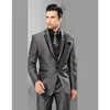 Męskie garnitury Blazery męskie męskie z spodniami na wesele (kamizelka kurtki) Poranna płaszcz Męski garnitur Zestaw Man Groom Tuxedos Blazer 2023
