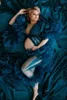 写真撮影のための優雅なチュール・ウエディングのマタニティローブ・セクシーなブライダル妊娠ドレスガウンカスタムメイド