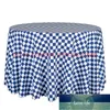 1 PZ Poliestere Plaid Stampato Copertura di Tabella Decorazione Banchetto di Nozze Hotel Tovaglia Quadrata Rosso Nero Blu Tovaglie Rotonde1