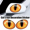 O olho de gato adesivo 3d adorável adesivo de carros de moda adesivos decorativos decorações de olhos criativos