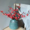 Plum Cherry Blossoms Artificial Silk flowers Plastic Branch for Party Wedding DIY Home Table living room Decor Fake Flowers