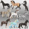 Forest Wild Steed Farm Modèles d'animaux American Clydesdale Horse Simulation Figurines de chevaux Figurines d'action Collection Jouets pour enfants C0220