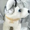 Rhinestone Kemik Moda Kedi Yaka Pet Aksesuarları Köpek Yaka Pet Yaka Altın Ve Gül Gold S M L 3 Boyutu XD24540