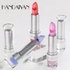 HANDAIYAN Temperatur-Farbwechsel-Lippenbalsam, transparenter Blumenkristall-Gelee-Lippenstift, feuchtigkeitsspendendes Lippenpflege-Make-up