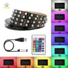 5050 flexible LED-Streifen 5V USB-LED-Streifen RGB wasserdicht 1m 2m 3m 4m 5m Tape-Licht mit Fernbedienung für TV-Hintergrund-Dekor