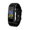 ID115 Plus Smart-Armband, Farbdisplay, Fitness-Tracker, Schrittzähler, Uhr mit Herzfrequenz- und Blutdruckmessgerät (für Android)