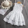 Sukienki letnie dla dziewczyn koronki Tulle Ball Design Baby Girl Dress Party Dress Sukienki na 3-8 lat Dresses dla malucha Girl Q0716