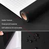 매트 블랙 바탕 화면 비닐 자기 접착 선반 라이너 서랍 껍질 및 스틱 조리대 제거 가능한 접촉 용지 벽 장식