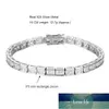 Plata maciza 15-18 CM Pulsera de tenis Regalo de joyería Ajuste de pavimento 3 * 5 mm Rectángulo Impresionante Circón Real 925 Joyería fina Precio de fábrica Diseño experto Calidad Últimas