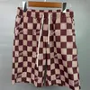 Classic Plaid Badkläder Män Casual Style Swimming Trunks Luxury Letter Print Beachwear Man Summer Beach Byxor