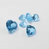 8mmナチュラルハートカットTopaz Gemstone卸売価格天然Topaz Loose Stone Light Blue Topaz Loose Gemstone H1015