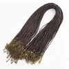 0.15*45cm Black Brown Color Handmade Rope Gold Plated Chains Fashion Accessories Jewelry For Pendant Necklaces