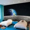 Papier peint moderne étoile terre univers lune 3D grande murale salon Restaurant TV canapé toile de fond mur étanche