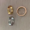 2022 Nooit vervagen Klassieke 6mm 18K Rose Goud zilver vrouwen mannen trouwringen diamanten liefde ringen voor 316L Titanium Staal Fijne liefhebbers Sieraden