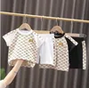 2-6Y Summer Baby Girls Boys Kläder Suit Cartoon Bebes Baby Kids Kläder Väst Toppar + Shorts 2 st Sätter Toddler Tracksuit Outfits