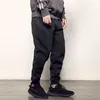 Fashion Streetwear Men Jeans Black Color Plus Size 28-42 Loose Fit Spliced Designer Cargo Pants Hip Hop Jogger Wide Leg Trousers