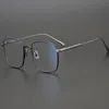 ファッションサングラスフレームピュアチタン小さなスクエア近視アイウェアアイウェアレトロメンズ日本の手作り眼鏡処方光学コンピュータGLA