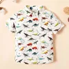 Summer Baby Boy Dinosaure imprimé Daily Shirts Tops Casual Multi-Couleur 210528