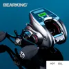 8.0:1 6+1BB Fishing baitcasting Reel 10KG power Low Profile Line Counter Fishing Tackle Gear with Digital Display