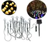 Utomhus solen LED ljussträng IP65 Vattentät set Vatten Mushroom Garden 8 lägen Dekorativa Solars Energy Stake Fairy Lamp Lights Backyard Patio Path