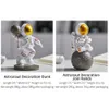 Nordic Resin Creative Astronaut Sculpture Figurine Store Craft Desk Home Decoration Accessories Modern Birthday Gift Cartoon 210607