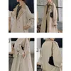 DEAT Autunno Moda Lunga Lunghezza Doppio risvolto Colletto Sashe Trench da donna Cappotto stile Inghilterra di fascia alta MX119 210820