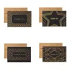 Emballage cadeau A5KA 10pcs cartes de remerciement avec enveloppes géométrique bronzant pliant carte de voeux pour affaires mariage nuptiale bébé douche