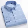 Chemises pour hommes Regular Fit Casual Plaid Single Bouton Bouton Down Robe en coton Formelle Soft Man Shirt Big Size8XL 7XL 6XL 5XL 210609