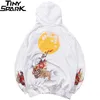 Men Hip Hop Hoodie Sweatshirt geborduurd Floral Full Moon Rabbit Harajuku Streetwear Hoodie Pullover Cotton Autumn Hipster LJ200826