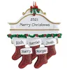 Noel Dekorasyon Karantina Reçine Kişiselleştirilmiş Çorap Çorapları Aile 2 3 4 5 6 7 8 Noel Ağacı Süs Yaratıcı Süslemeleri Kolye
