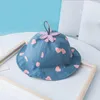여름 귀여운 아기 태양 모자 하트 인쇄 아기 소년 소녀 모자 야외 어린이 버킷 모자 어린이 파나마 모자 베이비 해변 모자 비니