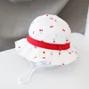 Party Hats Children Bucket Kids Stingy Brim Animal Stars Floral Printing Fisherman Beach Sun hat Folding Caps CCF7386