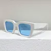 Męskie okulary przeciwsłoneczne OW40001 mody okulary mody luksusowa marka All-Match Black Square Frame Blue Lens Dekoracja świątyni A2937