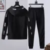 Plein Bear Mens Hoodie 재킷 바지 크리스탈 해골 Tracksuit 남성 후드 캐주얼 트랙스 조깅 재킷 바지 세트 스포츠 정장 74191