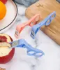 Cuchillo de peeling herramientas de cocina anillo creativo melón cepillador fruta pelador peelers naranja peelers raspador artículos domésticos cocinas utensilios rrd11769
