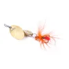 100 pz Cucchiaio Da Pesca Richiamo 5 CM 2G 6 # ganci spinner affrontare Esca Dura Esche Da Pesca In Metallo Trolling un ganci spedizione gratuita