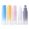 10ML Jade Roll On Bottle Travel Portable Mini Glass Essential Oil Bottles Natural Crystal Stone Cosmetic Empty Bottling