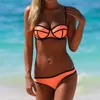 Sexig Badkläder Kvinnor Triangel Badar Push Up Bra Bandeau Bikini Neopren Baddräkt Set