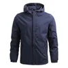 Winddichte Jacke Männer Wasserdicht Atmungsaktiv Marke Casual Sport Outdoor Soild Mit Kapuze Mantel Männlich S Hardshell Wind 211214