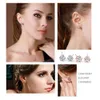 Stud Earring For Women 27 Style Classic Cubic Zirconia Wedding Rose Gold Color & Silver Color Fashion Jewelry E035