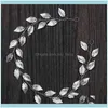 Jewelrykmvexo Fashion Gold Sier Color Bands Bride Leaf Headbands Charm Tiaras Leaves Wedding Aessories Women Hair Jewelry Drop Delivery 2021