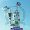 Dab Oil Rigs 8" bong hookahs 14.5mm Male Joint Recycler Quartz Banger Glass Water Pipes