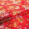 サテンの花の生地Brocadeの衣服織物DIYのパッチワーク針仕事のための縫製のための縫製材料と着物210702