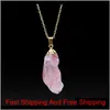 Crystal Quartz Healing Point Chakra Bead Natural Gemstone ketting originele hanger vrouwen mannen sieraden vergulde gouden ketens verklaring hwd pqui99