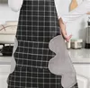 Household Waterproof Hand-wiping Kitchen Apron Towel Stripes Plaid Adjustment Anti-fouling Oil-proof Adult Home Aprons Kitchen Work 131 V2