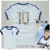 キッズ子供青少年サッカー綿カジュアル tシャツキャプテン翼大空翼ブルーサッカー日本アニメ男性女性 tシャツ